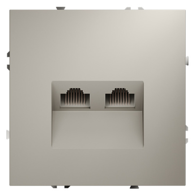 Розетка компьютерная двойная Voltum S70 VLS060203 (кашемир)