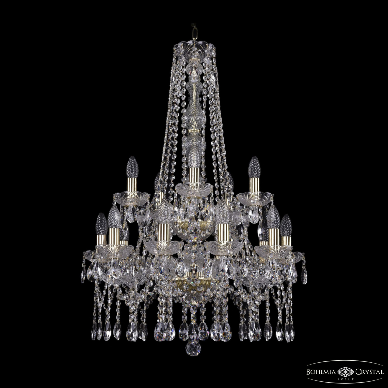 Подвесная люстра Bohemia Ivele Crystal 1413/10+5/200/h-87/2d G