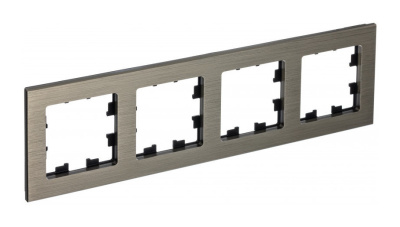 Рамка 4-ая Systeme Electric AtlasDesign Nature Металл латунь ATN312204