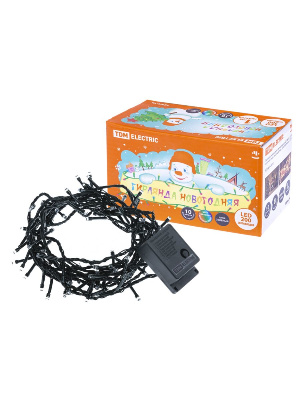 Светодиодная гирлянда TDM Electric СГ 200 З 220V разноцветная 8 режимов SQ0361-0011