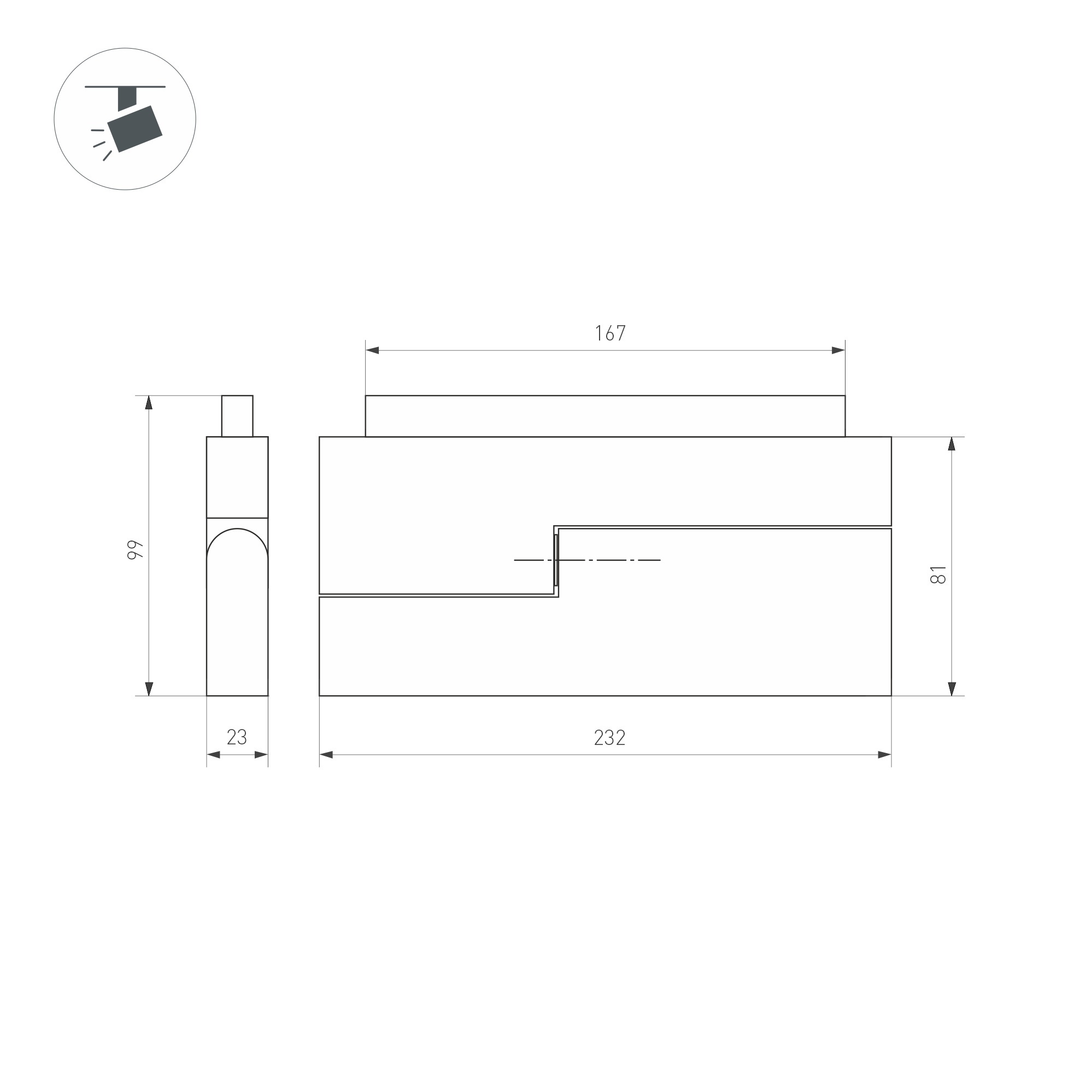 Трековый светильник Arlight Mag-Orient-Laser-Fold-S230-12W Warm3000 034642(1)