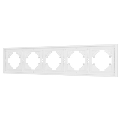 Рамка пластиковая на 5 постов Arlight FRM-TENDO-PL-5-WH 053851