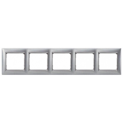 Рамка 5-постовая Legrand Valena алюминий матовый 770335