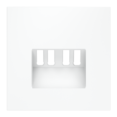 Накладка для розетки акустической 4-местной  Voltum S70 (белый матовый) VLS001502