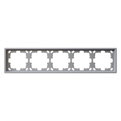 Рамка серия FD 5-постовая, цвет Белый матовый (soft touch) Jasmart FD1005PWM