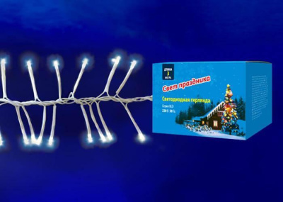 Светодиодная гирлянда (UL-00005476) Uniel 220V белый ULD-S0300-200/DTA White IP20 Firecracker