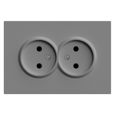 Розетка 2-местная с защитной шторкой Stekker Эмили RST16-5116-10 49955