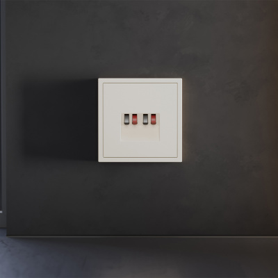 Накладка для розетки акустической 4-местной  Voltum S70 (хлопок) VLS001513