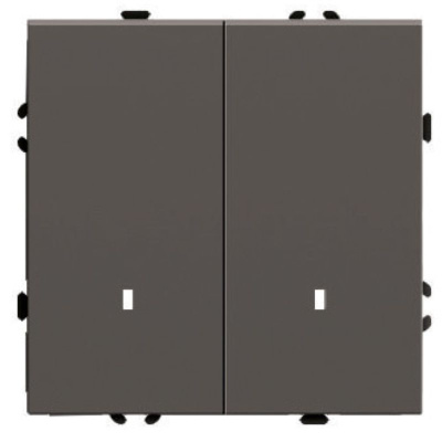 Выключатель 2-клавишный c индикатором (механизм) Stekker Эмили 250В 10А RSW10-5102-09 антрацит soft touch 49916