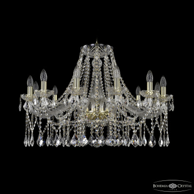 Подвесная люстра Bohemia Ivele Crystal 1413/12/300 G Leafs