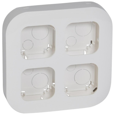 Блок установочный 4-постовый Legrand Quteo для накладного монтажа белый 782294