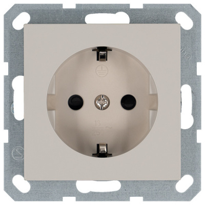 Розетка SHUKO с защитными шторками 16A 250V 2P+T, цвет Тауп Jasmart G5501T