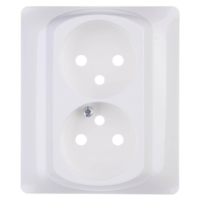 Лицевая панель Legrand Galea Life розетки 2х2К белая 771035