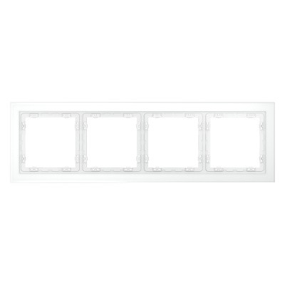 Рамка на 4 поста Voltum S70 VLS110402 (белый,матовый,стекло)