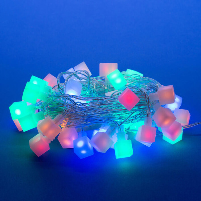 Светодиодная гирлянда (07932) Uniel Кубики 220V разноцветный ULD-S0700-050/DTA MULTI IP20 CUBES-1