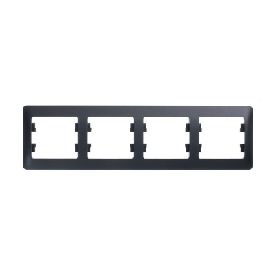 Рамка 4-ая горизонтальная Systeme Electric Glossa Антрацит GSL000704