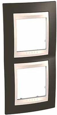 Рамка 2-постовая вертикальная Schneider Electric Unica Хамелеон MGU6.004V.571