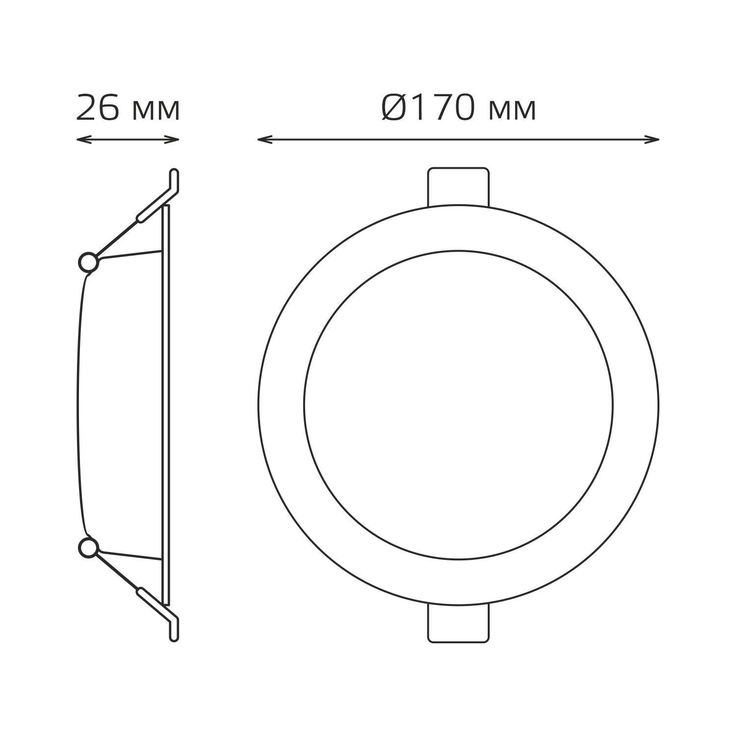 Встраиваемый светильник Gauss Elementary Downlight 997420218
