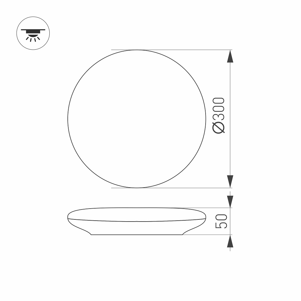 Потолочный светодиодный светильник Arlight CL-Frisbee-Dim-R300-18W Day4000-Mix 030111