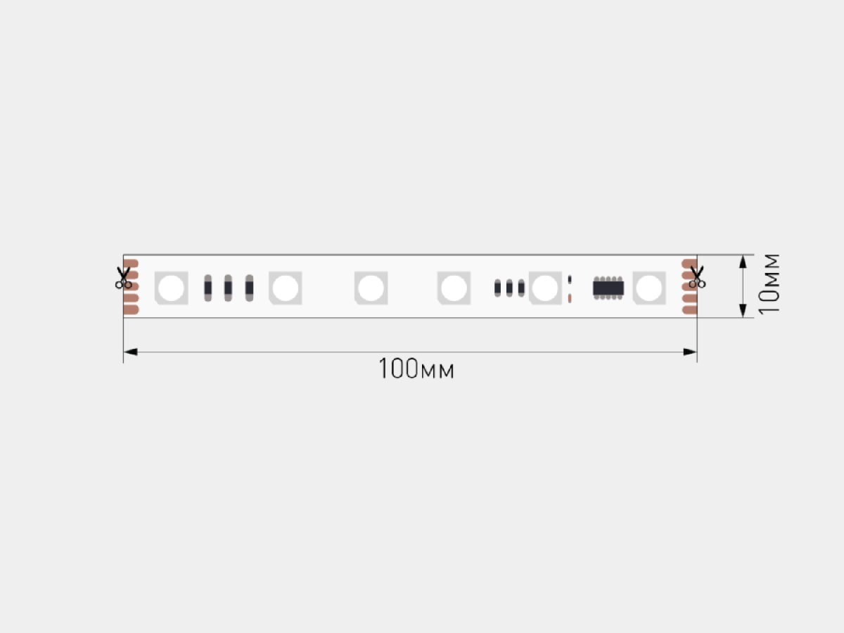 Светодиодная лента SWG PRO 5050 5м IP20 SWG5PT60-24-12-WS2811RGB 00-00032521