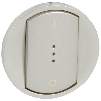 Лицевая панель Legrand Celiane выключателя одноклавишного с подсветкой титановая 068323