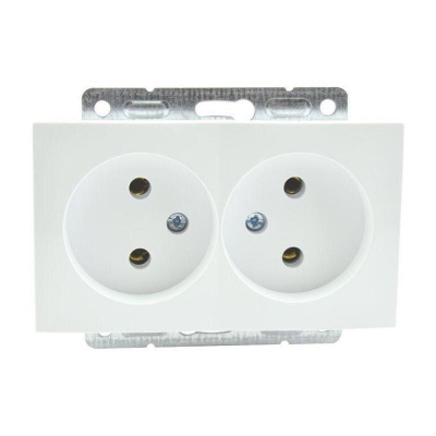 Розетка двойная без земли Mono Electric Despina-Larissa 16А 250В слоновая кость 500-000105-121