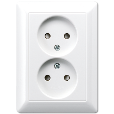 Розетка сдвоенная без заземления Jung AS5010UWW