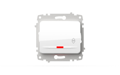 Выключатель проходной с подсветкой ELBI Jazz 607-010200-210