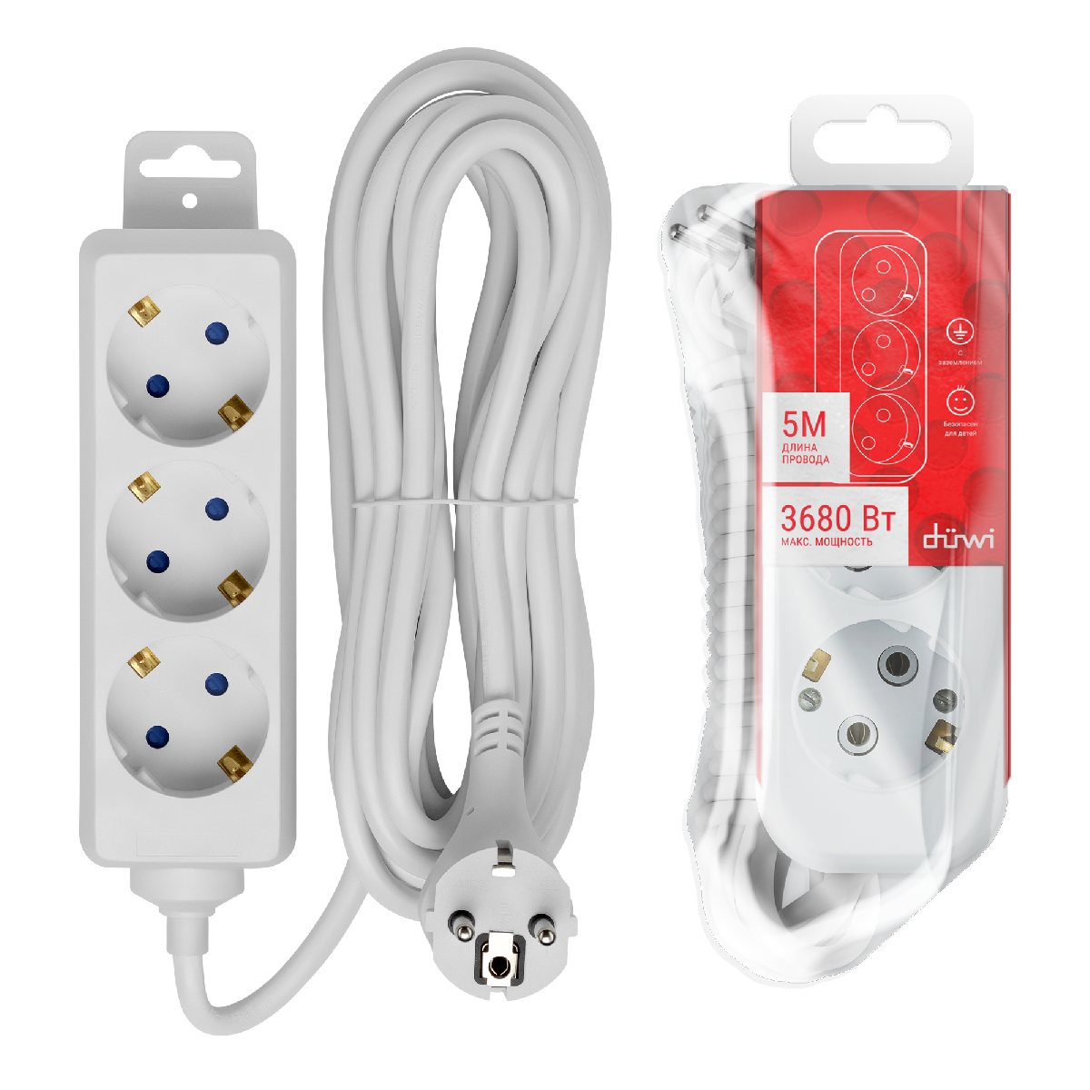 Удлинитель бытовой Duwi 32057 9