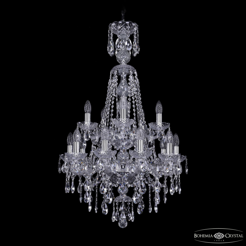Подвесная люстра Bohemia Ivele Crystal 1415/10+5/200/XL-97/2d Ni