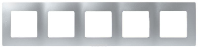 Рамка 5-постовая Legrand Etika алюминий 672555