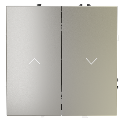 Выключатель встраиваемый Voltum S70 для жалюзи 10А, (шелк) VLS020704