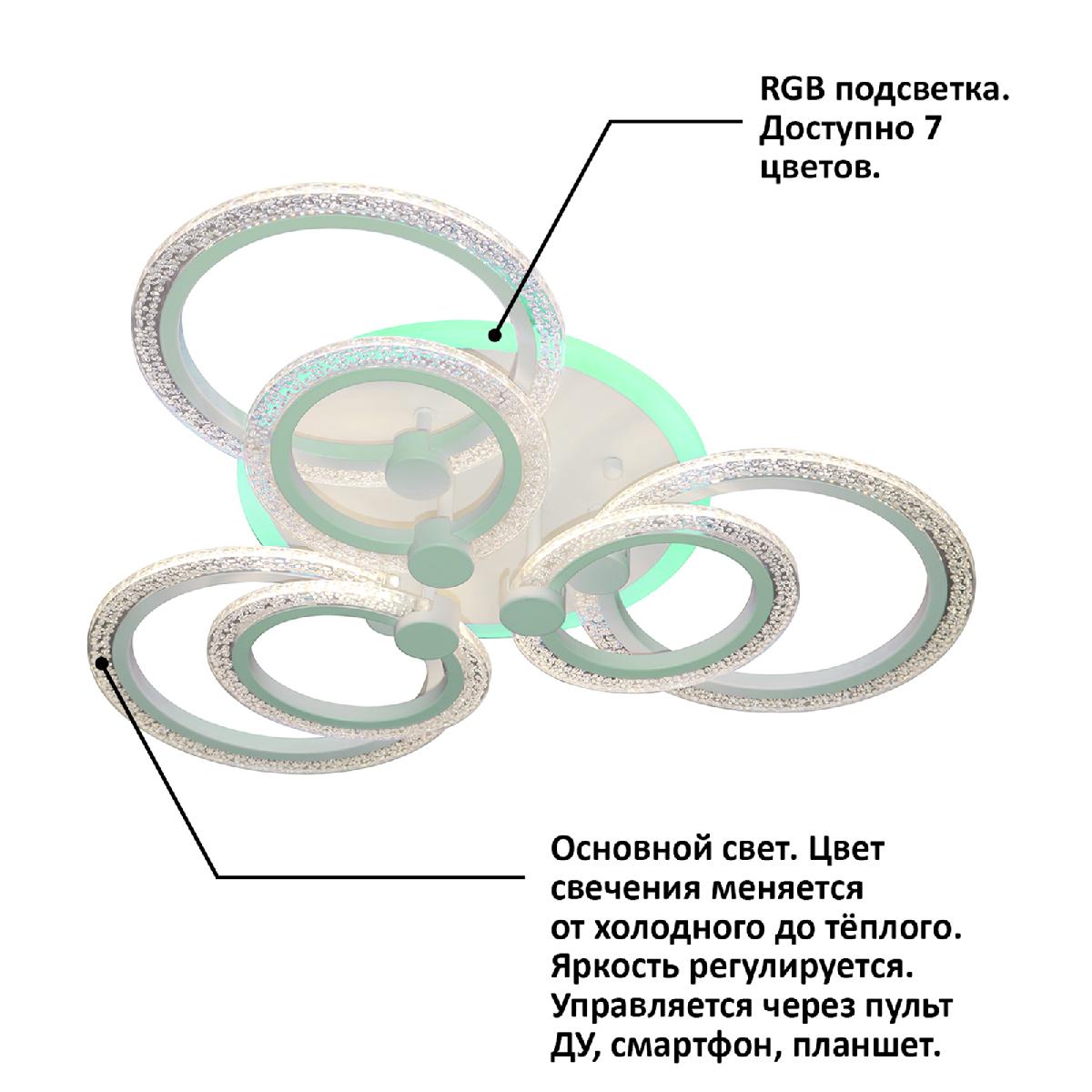 Потолочная люстра Natali Kovaltseva HIGH-TECH LED LAMPS 82013