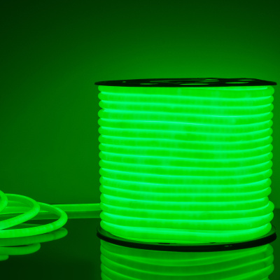 Светодиодный гибкий неон Elektrostandard 220V 9,6W 144Led 2835 IP67 круглый зеленый, 50 м 4690389134708