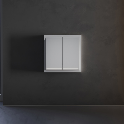 Клавиши для выключателя/переключателя двухклавишного с подсветкой Voltum S70 (серый) VLS000416