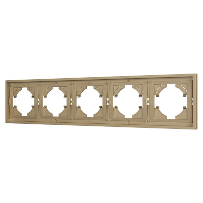 Рамка пластиковая на 5 постов Arlight FRM-TENDO-SFPL-5-GD 054658