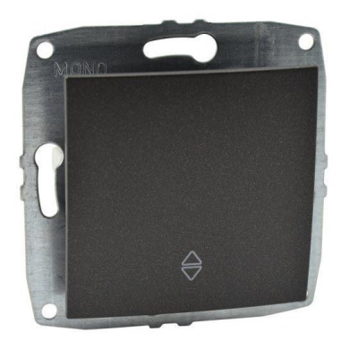 Выключатель одноклавишный перекресный Mono Electric Despina-Larissa 10А 250В графит 500-002025-112