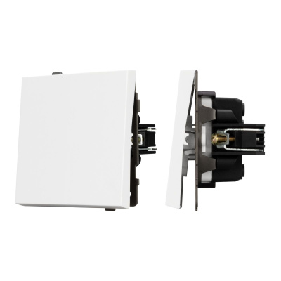 Механизм выключателя одноклавишный проходной Arlight SWT-TENDO-MKP1-PL-WH (230V, 10A) 054148