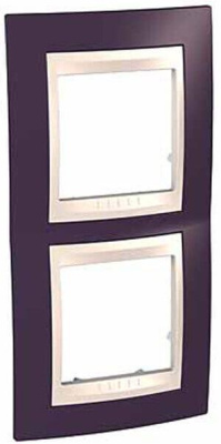 Рамка 2-постовая вертикальная Schneider Electric Unica Хамелеон MGU6.004V.572