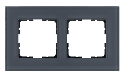 Рамка 2-постовая, стекло Маренго Jasmart G-Glass G1002GC