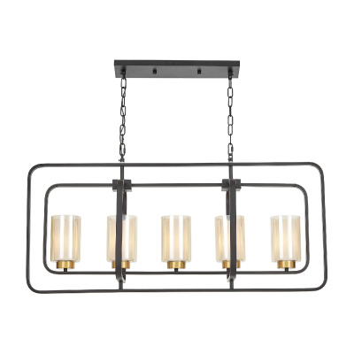 Подвесная люстра Lumina Deco Indivia LDP 1238-5 BK+MD