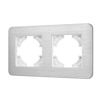 Рамка на 2 поста алюминиевая Arlight FRM-AKIRY-AL-2-SR 049724