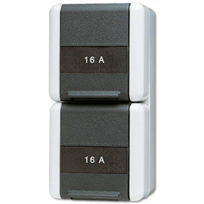 Розетка Schuko двухместная Jung 822NAW