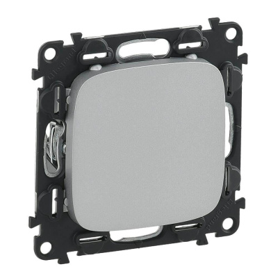 Заглушка с суппортом Legrand Valena Allure алюминий 755187