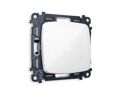 Комплект механизма 1-кл проходного выключателя с подсветкой Ambrella Volt Omega (OP1020, VM105, G25W) MO102035