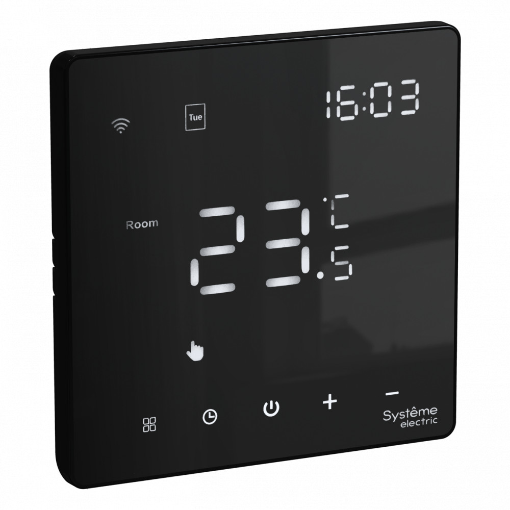Термостат программируемый с Wi-Fi для электрического теплого пола, 16 А, моноблочный Systeme Electric ArtGallery GAL001038
