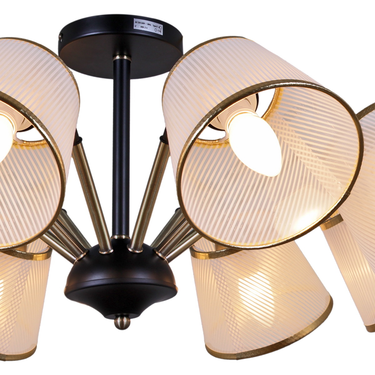 Люстра на штанге Illumico IL0344-8CSQ-79 BK AB