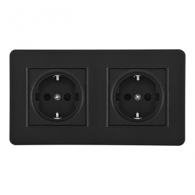 Розетка Arte Milano SET16-2-40-1x2 black