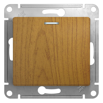 Выключатель 1-клавишный с подсветкой, сх.1а, 10АХ Systeme Electric Glossa Дерево Дуб GSL000513