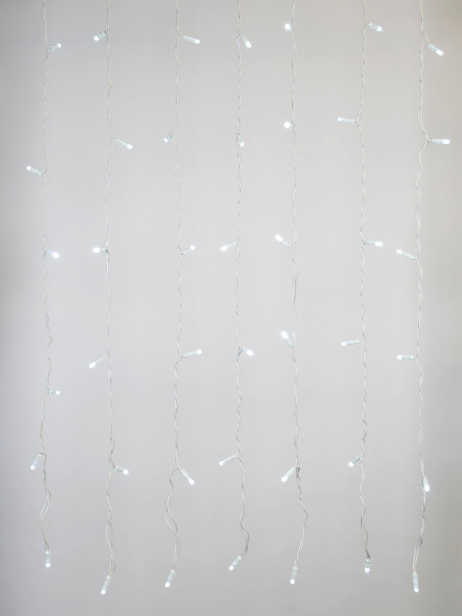 Светодиодная гирлянда (UL-00001355) Uniel занавес 220V белый ULD-C1515-160/TWK White IP67